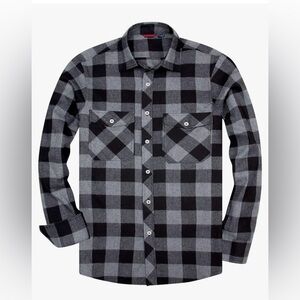 LAST CHANCE Aug 30 | NWT Men’s grey and black checked flannel